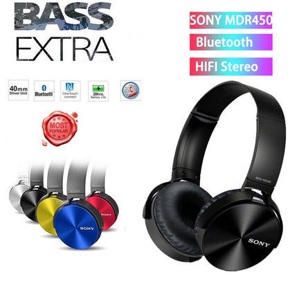 Bluetooth Extra Bass SonyJBL 450BT Wireless Stereo Headset Handsfree for Sport Gamer