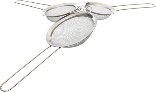 Stainless Steel Beverage Strainers Set of 3 Different Sizes Silver