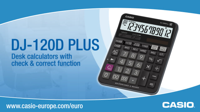 DJ-120D Plus 300 Steps Check and Correct Desktop Calculator with Bigger Screen/Keys (12 Digit)