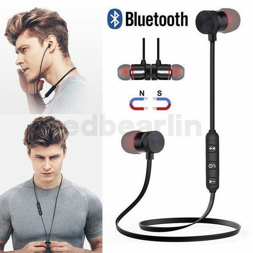 Bluetooth Wireless Headset Sports Neckband Magnetic Earphone Headphone for All Phones