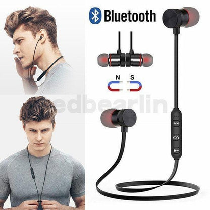 Bluetooth Wireless Headset Sports Neckband Magnetic Earphone Headphone for All Phones