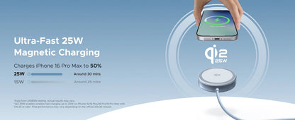 UGREEN 25W MagFlow Qi2.2 Certified Magnetic Wireless Charger – 55959