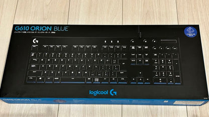 Logitech G610 Orion Blue Wired Gaming Mechanical Keyboard Monochrome Backlight Blue Switches - Black