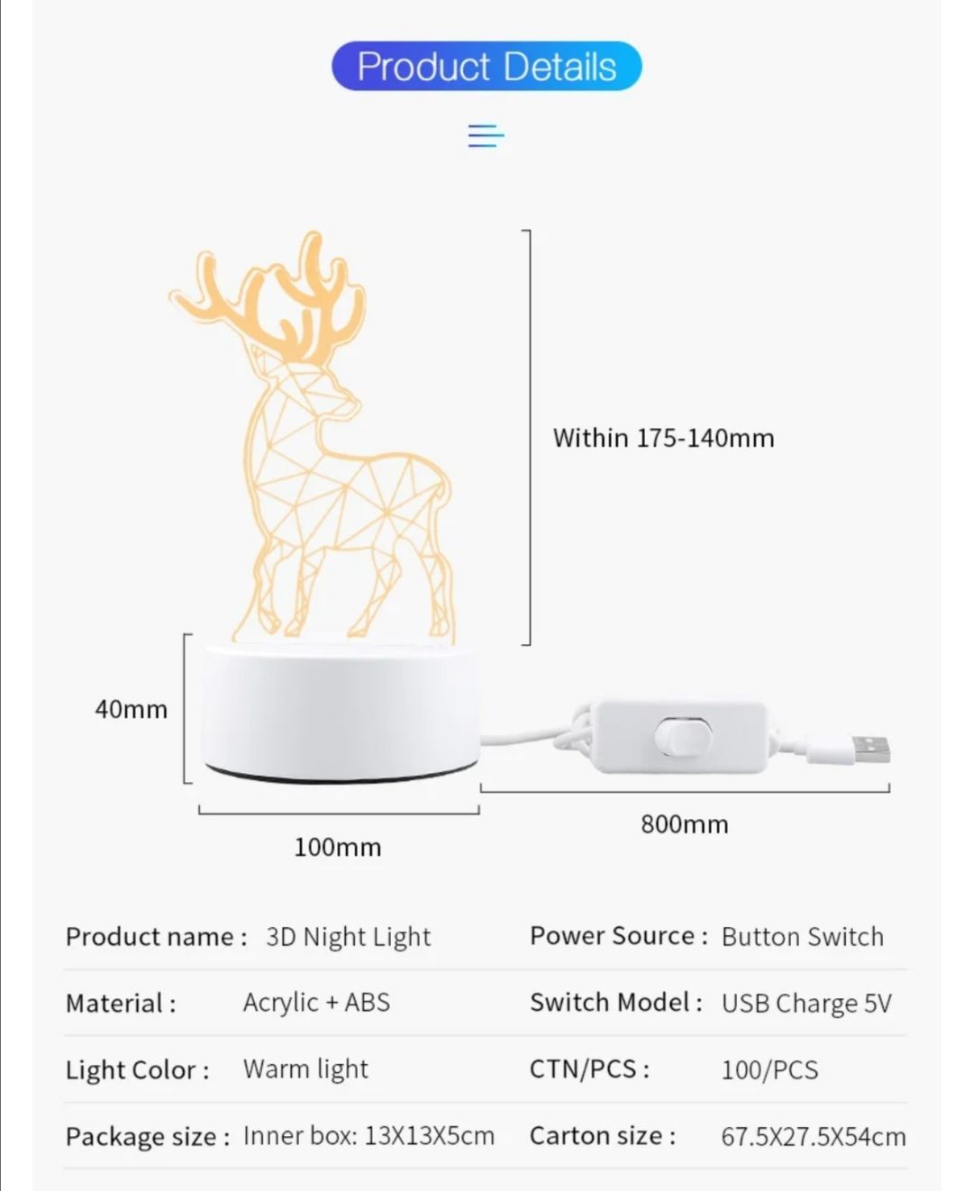 Valentine's Day Table Lamp Four Heart Bedside Lamp Romantic Color USB Touch Switch LED Acrylic 3D Night Light Creative table lamp Acrylic Night Light USB baby bedroom desk birthday gift