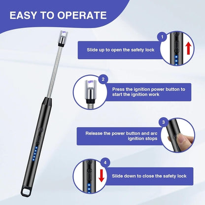 Rechargeable Lighters, Attractive Electric Arc Kitchen Candle Lighter, Windproof BBQ Lighter
