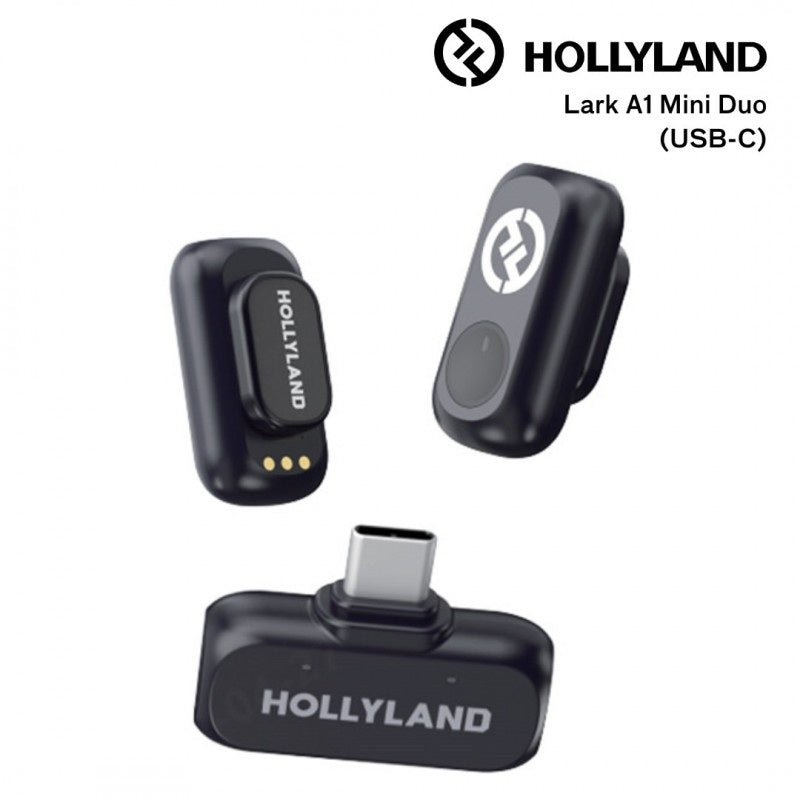 Hollyland Lark A1 Wireless Mic for iPh 17 Android 48kHz/24-bit 3Level Noise Cancel(2TX + USB-C RX)
