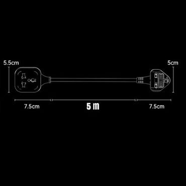 Yesido MC34 Extention Power Cord Adapter 5 Meter