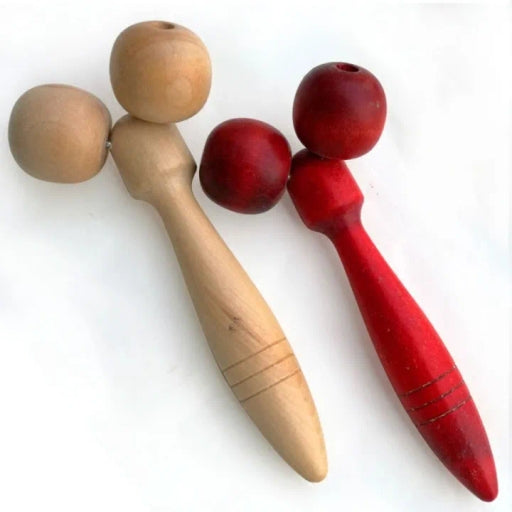 1Pc Wooden Eye Face Roller Health Care Massager Primary Wood Color Relaxing Neck Chin Slimming