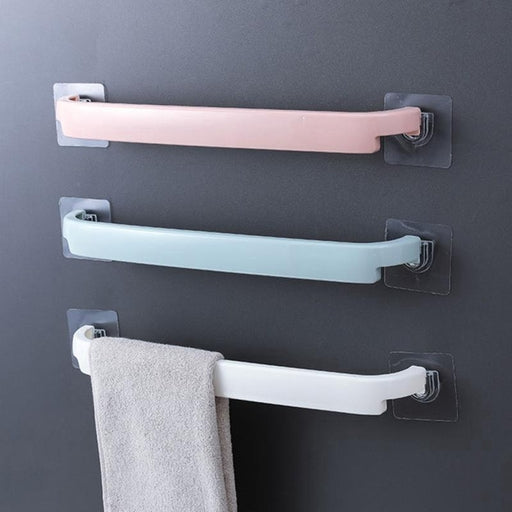 Self-Adhesive Towel Holder Racks Wall Mounted Wipes Bracket Slipper Shelf Multifunction Hanging Hook