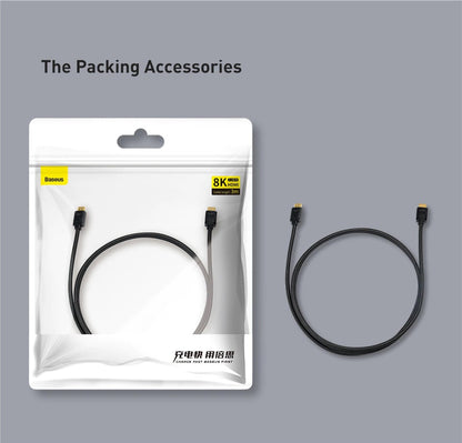 Baseus 8K HDMI-compatible 60Hz Cable 48Gbps Digital 4K Cable For Xiaomi Mi TV Box DVD PS5 PS4 PC Box Splitter Switch Video Ca