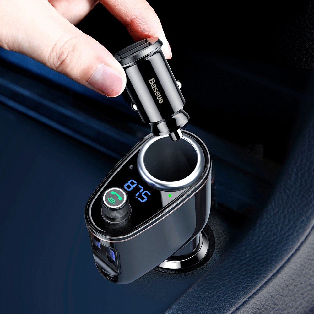 Baseus Locomotive Bluetooth FM Transmitter MP3 Car Charger 2x USB 3.4A