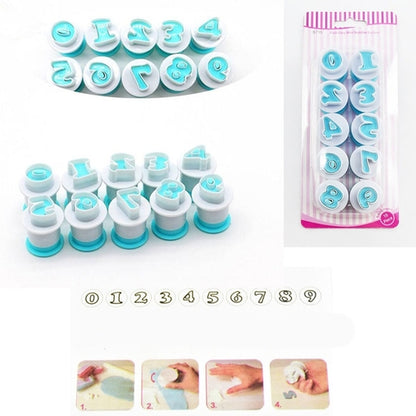 Cake Decorating Tools Number Cutters Set