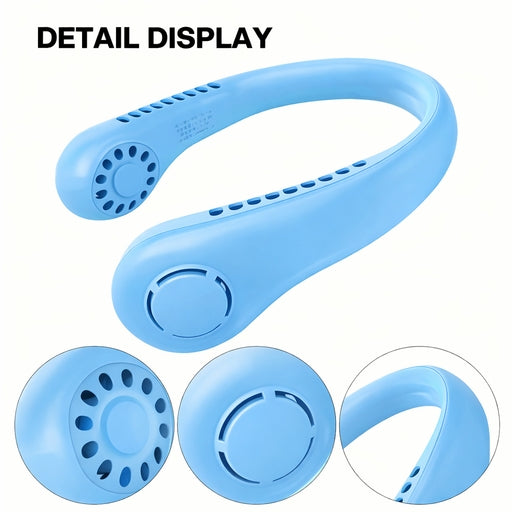 NEW PORTABLE NECK FAN, FOLDABLE BLADELESS NECK FAN, WEARABLE COOLING NECK FAN PERFECT for TRAVEL,