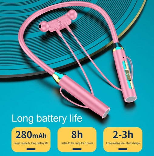 Magnetic Neckband Bluetooth Earphones – Wireless Sports Headphones with HD Sound & Built-in Mic