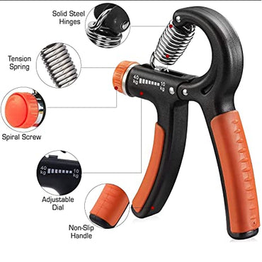 Adjustable Hand Grip Strengthener (5-60Kg) | Forearm & Finger Exerciser for Gym