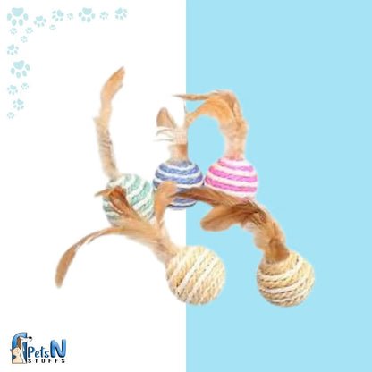Feather Rope Ball Toy