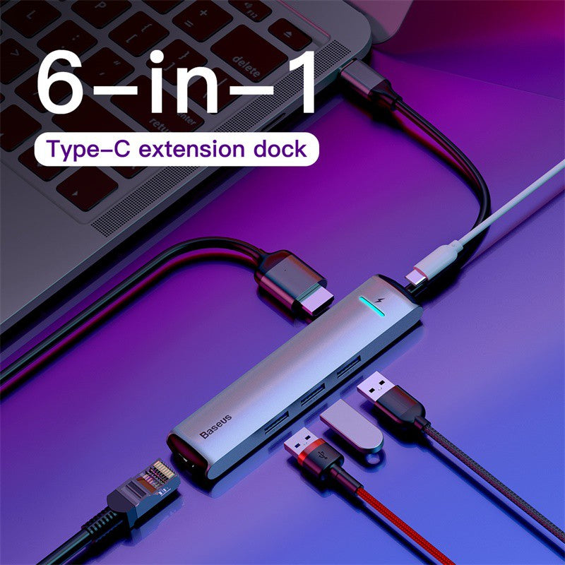 100% Genuine Baseus Mechanical Eye Six-in-One Smart Hub Docking Station