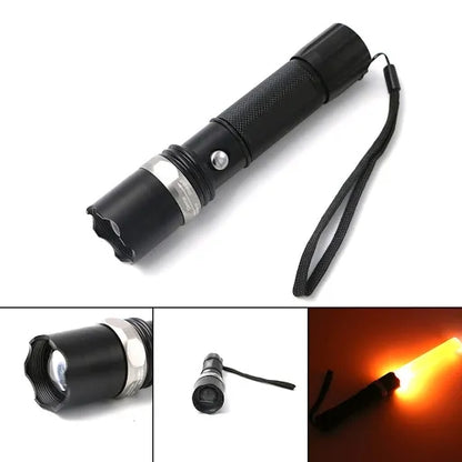 SWAT Flashlight Rechargeable 3.7V LED Heavy Duty Torch Ideal for Tactical and Outdoor Needs