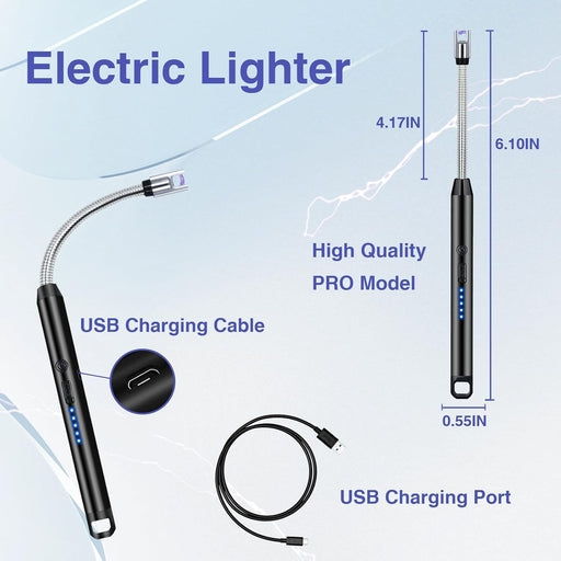 Rechargeable Lighters, Attractive Electric Arc Kitchen Candle Lighter, Windproof BBQ Lighter