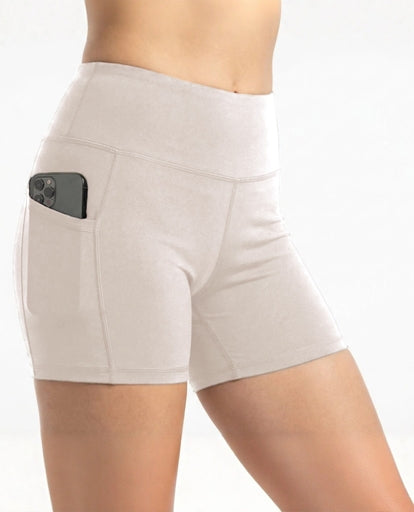 TRE Women’s High Waist Dri Fit Active Short with Phone Pouch | Utility Pocket