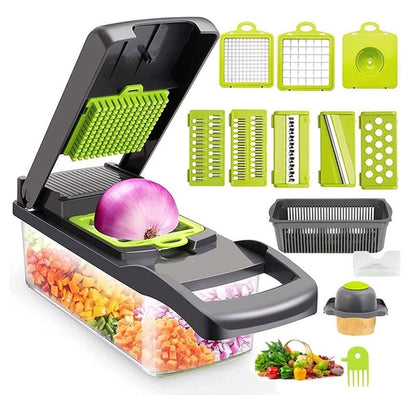 Multifunctional Vegetable Chopper 14 Pcs Veggie Slicer