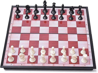 Mini Chess Set with Magnetic Pieces and Foldable Chess Board (17.5 X 17.5 Cm)