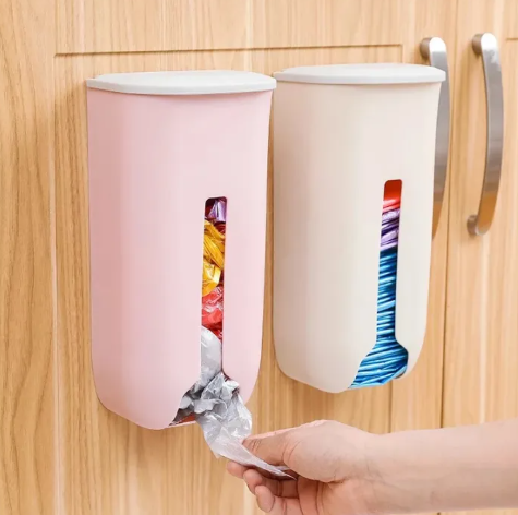 Wall Mount Grocerey Garbage Bag Storage Organizer