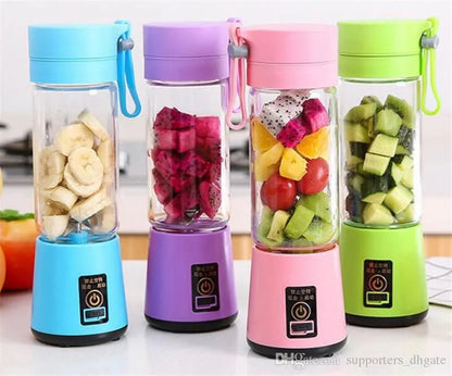 Portable USB Rechargeable 4-Blade Smoothie Blender | Compact Personal Juicer & Mixer Machine