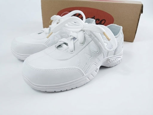 Girls Lace up Waterproof School Shoes White