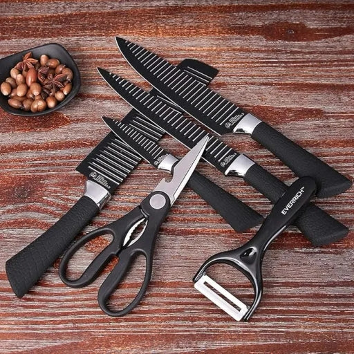 Professional Stainless Steel Kitchen Knife Set with Non-Slip Handles, Non-Stick Blades