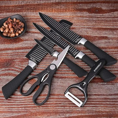 Professional Stainless Steel Kitchen Knife Set with Non-Slip Handles, Non-Stick Blades
