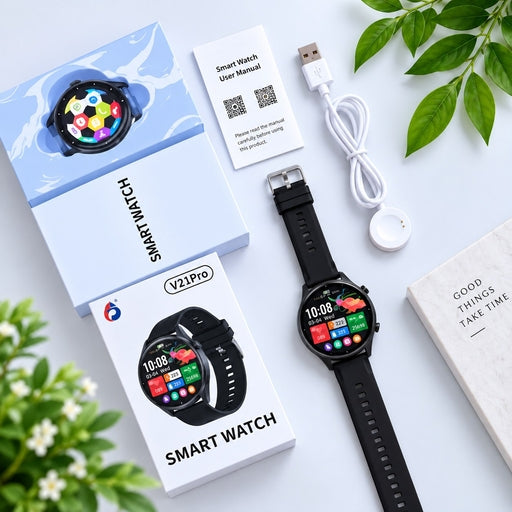 V21 Pro Max Round Smart Watch 2026 Newest Fashion Outdoor Sport Smart Watch Heart Rate