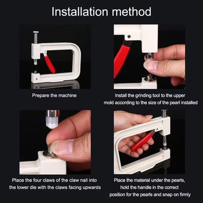 Pearl Setting Machine Rivet Buttons Plastic Fixing Cap Shirt Pants Jacket Manual Tool Kit