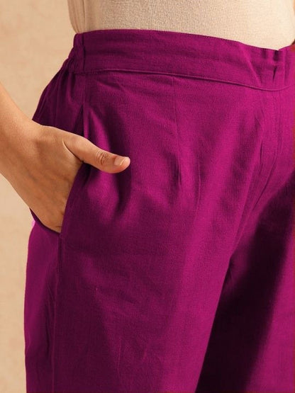 Women Regular Pure Cotton Kurta with Trousers & with Dupatta