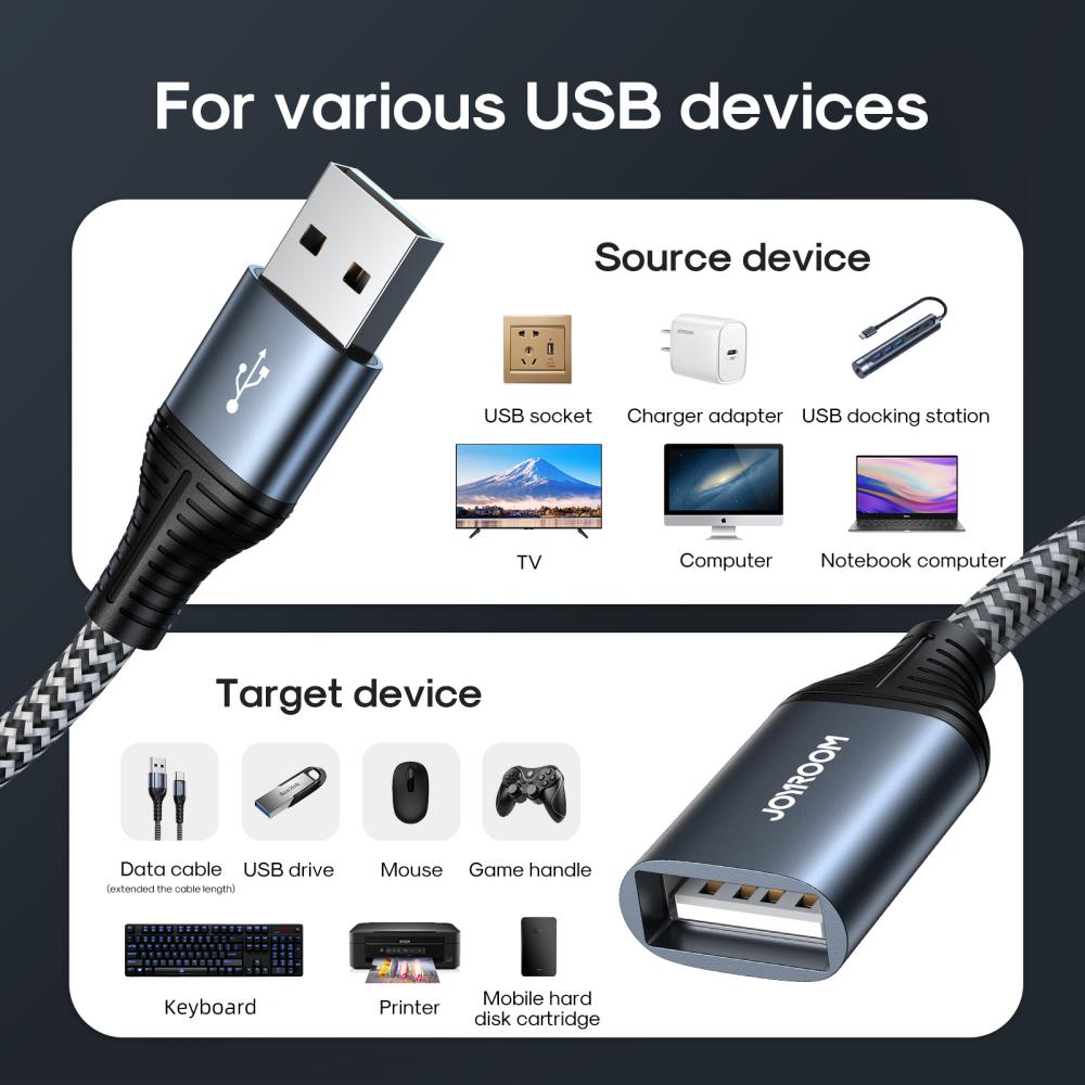 JOYROOM S-2030N13 USB2.0 Extension Cable ( 2 Meters )