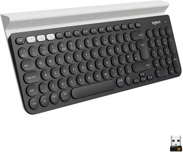 Logitech K780 Multi-Device Wireless Keyboard for Computer, Phone and Tablet – FLOW Cross-Computer Control Compatible – Speckl