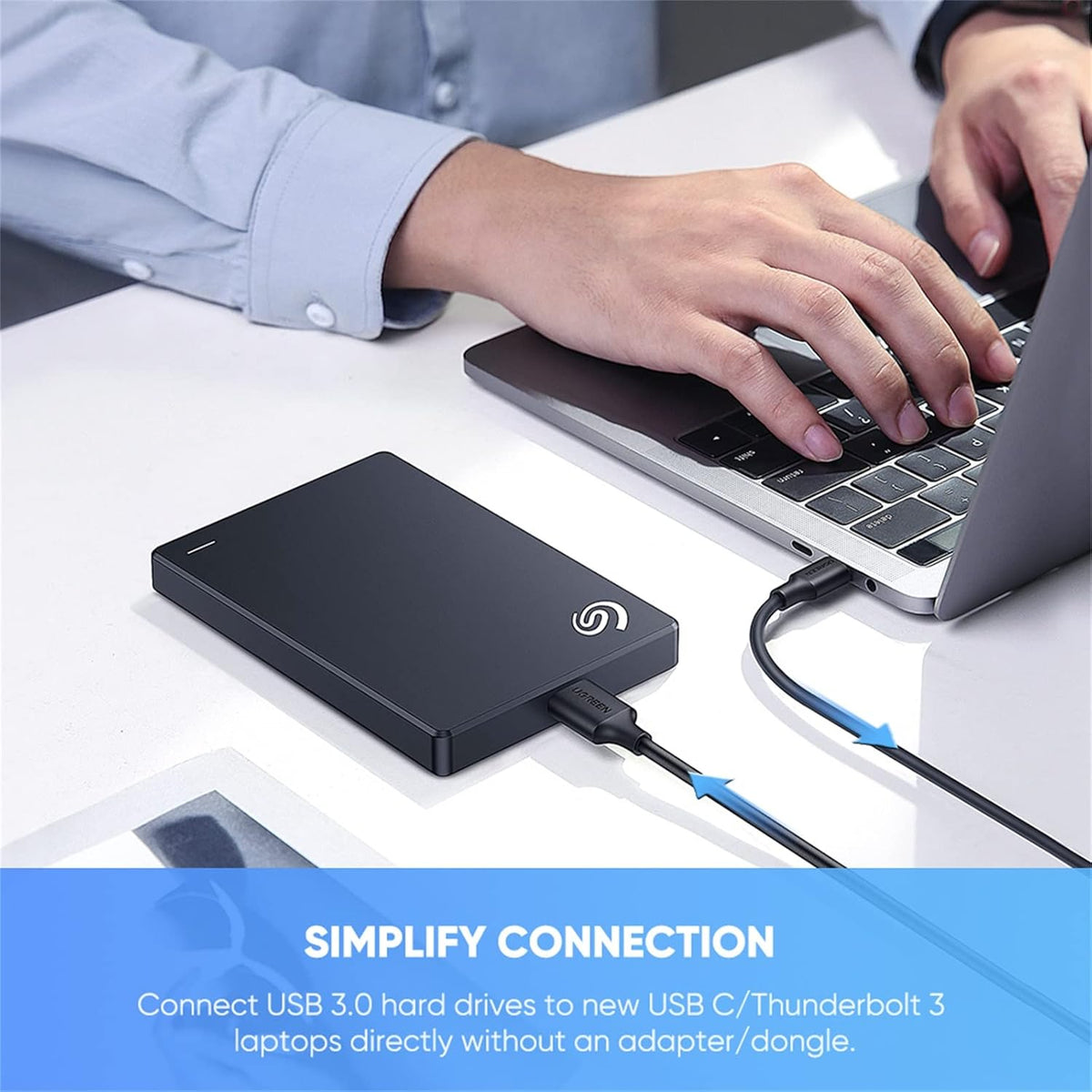 UGREEN 20103 USB-C to USB 3.0 Micro B Cable, Fast Charging and Sync Data Transfer Cord - 1M