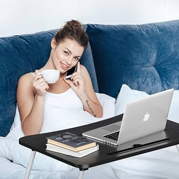 High Quality Folding Laptop Table Home Office Desks -Wood