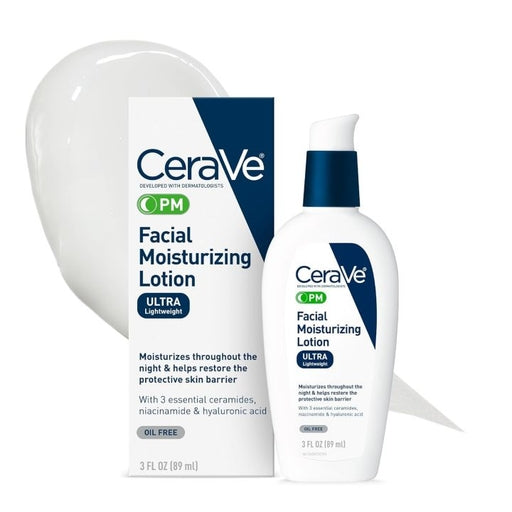 CeraVe PM Facial Moisturizing Lotion with Hyaluronic Acid and Niacinamide 89Ml
