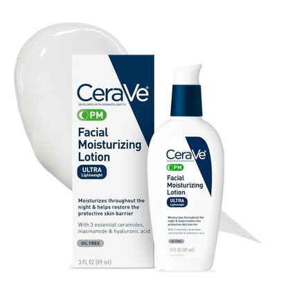 CeraVe PM Facial Moisturizing Lotion with Hyaluronic Acid and Niacinamide 89Ml