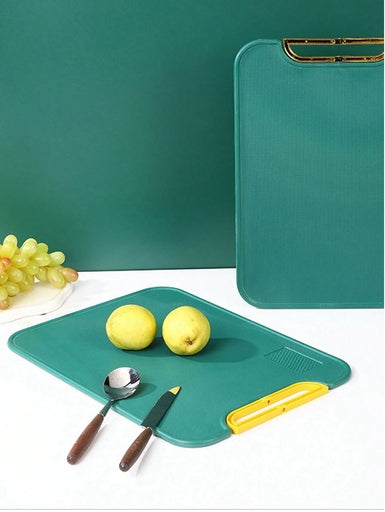 Dual-Sided Rotating Cutting Board â€“ Round & Rectangle Non-Slip Chopping Board for Meat, Vegetables