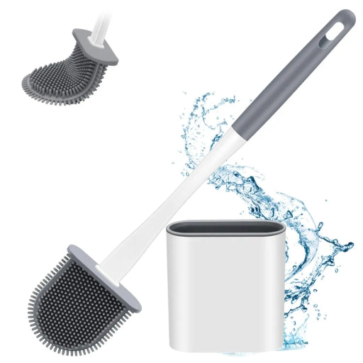 Silicone Toilet Brush with Holder Set