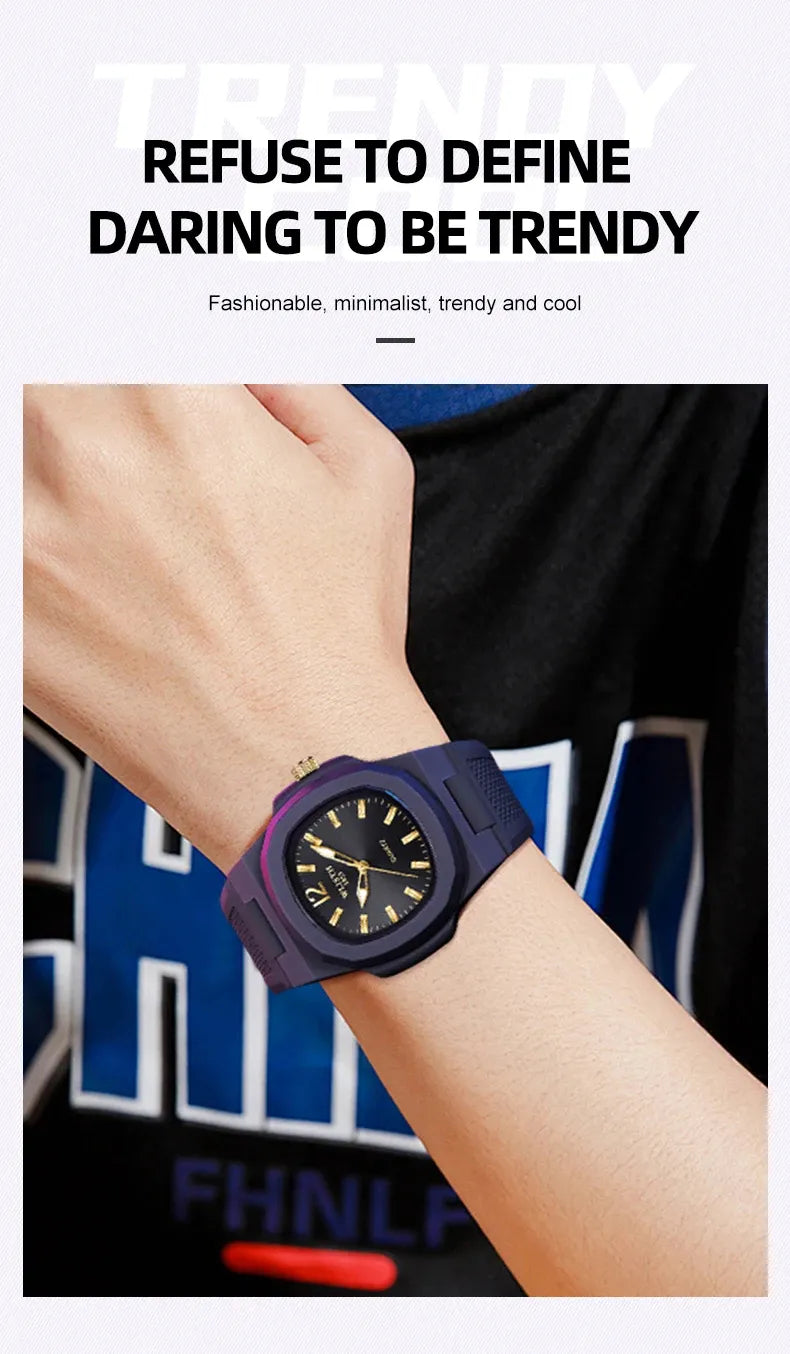 PATEK PHILIPPEe Fashion Square Outdoor Sports Student Waterproof Trend CrossBorder Trade Men's Watch