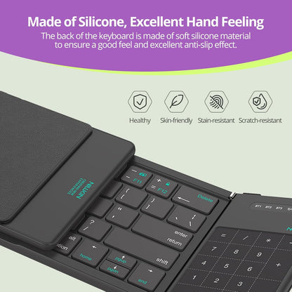 Nillkin Cube Pocket Foldable Keyboard with TrackPad & Wireless Bluetooth, Portable Travel Keyboard