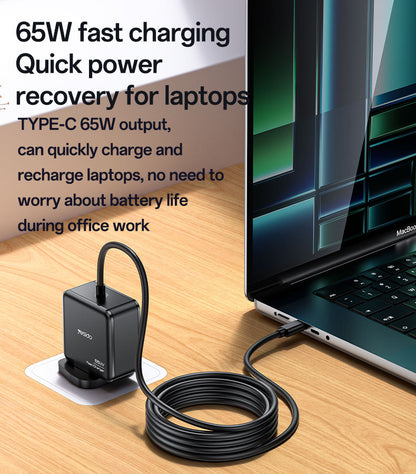 Yesido YC93 2M Length Cable Type-C Output 65W Fast Charger UK Standard Laptop Adapter Charger