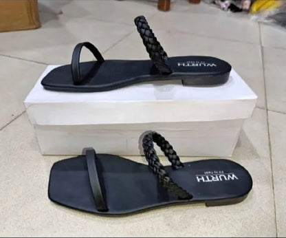 Ladies Flat Slippers – Comfortable Soft Slip-on Home & Everyday Fashion Footwear