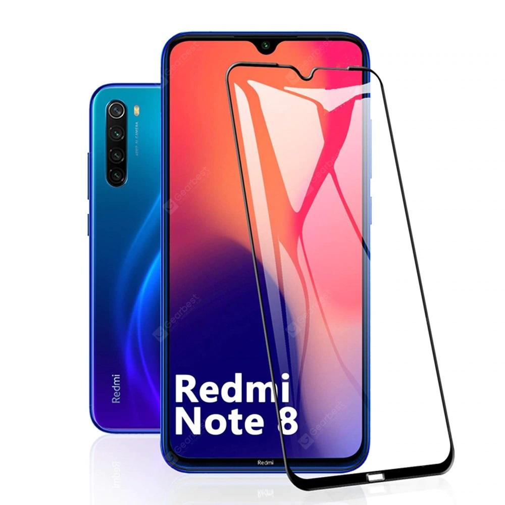 2PCS Premium Quality Tempered Glass Film for Xiaomi Redmi Note 8  - Black