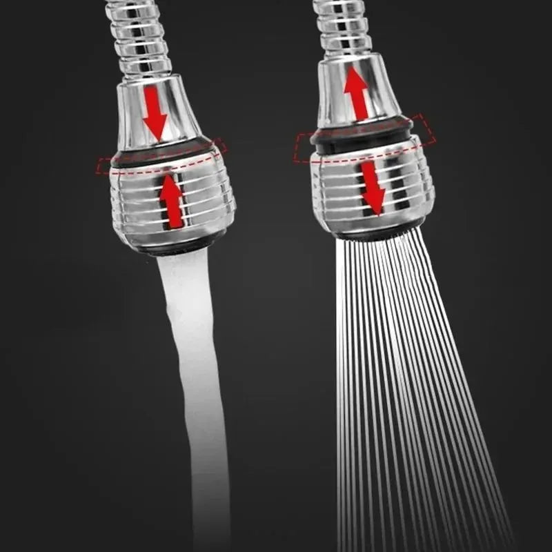 Turbo Flex 360 Flexible Faucet Sprayer | Stainless Steel Sink Nozzle & Aerator Extension