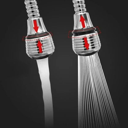 Turbo Flex 360 Flexible Faucet Sprayer | Stainless Steel Sink Nozzle & Aerator Extension