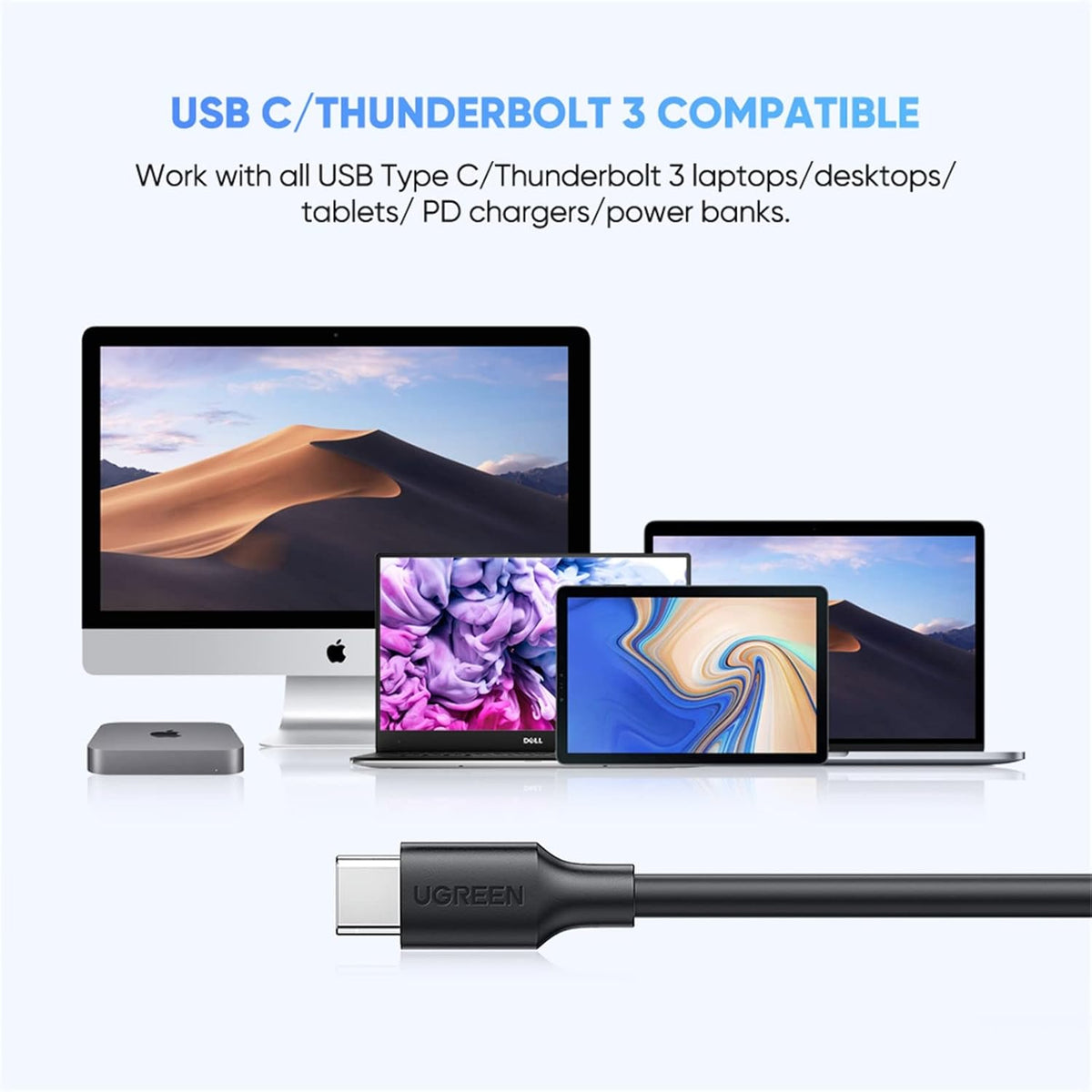 UGREEN 20103 USB-C to USB 3.0 Micro B Cable, Fast Charging and Sync Data Transfer Cord - 1M